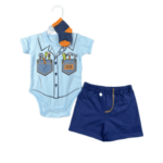Set 3 Piezas Body Short y Calcetines Constructor