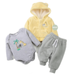 Conjunto 3P Forrado Bebé Amarillo