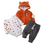 Conjunto 3P Forrado Bebé Naranjo