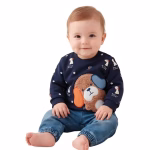 Conjunto Jeans con Poleron Bebe Perrito - Imagen 2