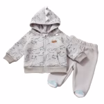 Conjunto 2 pzas Bebe Dino Gris