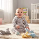 Conjunto 2 pzas Bebe Dino Gris - Imagen 2