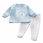 Conjunto 2 pzas Bebe Dino Celeste